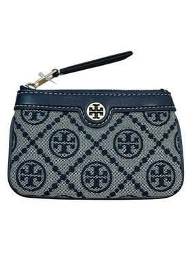 Tory Burch T Monogram Jacquard Card Case Key Fob